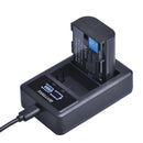 2X 2650mAh LP E6 LPE6 LP-E6 E6N Battery + LED Dual Charger For Canon EOS 5DS R 5D Mark II 5D Mark III 6D 7D 70D 80D Camera