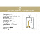 Lotus Fun Real 925 Sterling Silver Handmade Fine Jewelry Eiffel Tower Design Pendant without Necklace Acessorios for Women