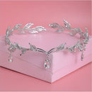 Vintage Crystal Bridal Hair Accessory Wedding Rhinestone Waterdrop Leaf Tiara Crown Headband Frontlet Bridesmaid Hair Jewelry