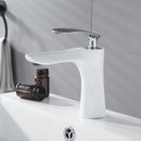 Basin Faucets White With Gold Bathroom Faucet Hot and Cold Water Basin Mixer Tap Chrome Finish Brass Toilet Sink Water Taps B581