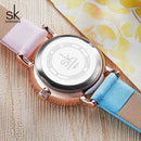 Shengke Creative Color Leather Watches Women Ladies Quartz Watch Relogio Feminino SK Women Wrist Watch Montre Femme