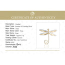 Lotus Fun Real 925 Sterling Silver Natural Handmade Fine Jewelry 18K Gold Cute Dragonfly Pendant without Necklace for Women Gift