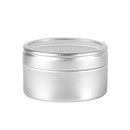 48x20g 40g 100g Empty Silver Cosmetics Cream Container Window Cap Metal Aluminum Jar Balm Bottle Tin Pot Can Gift For Tea Candle