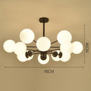 Gold plate Lustre led Chandelier E27 Bulb Glass Shade Hanging Chandelier Lights Dining bed Living room decoration Light Fixtures