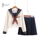 日本校服动漫COS水手服JK制服学院风中学制服女学生淡黄色服装