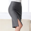 2023 New Fashion Women Office Formal Pencil Skirt Spring Summer Elegant Slim Front Slit Midi Skirt Black/Gray/Red OL Skirts