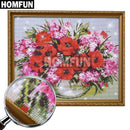 HOMFUN Full Square/Round Drill 5D DIY Diamond Painting "Animal cat" 3D Embroidery Cross Stitch 5D Decor Gift A09540