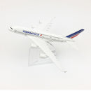 Free shipping Air France Aeroplane model Airbus A380 airplane 16CM Metal alloy diecast 1:400 airplane model toy for children