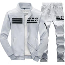 Autumn Tracksuit Men 2021 Sportswear Fashion Mens Set Two Pieces Zipper Warm Sweatshirt Jacket+Sweatpants Moleton Masculino Sets