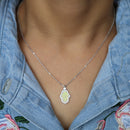 fashion 2022 turkish hamsa hand pendant necklaces women ladies delicate dainty gold silver color white fire opal stone necklace