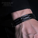Power Ionics男士黑/蓝/红碳纤维100%纯钛磁疗手链腕带，改善血液循环
