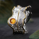 Lotus Fun Real 925 Sterling Silver Ring Natural Tourmaline Gemstones Fine Jewelry Adjustable Peony Leaf Rings for Women Bijoux