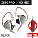 KZ ZS10 Pro 金色耳机 4BA+1DD 圈铁混合 10 单元 HIFI 重低音入耳式监听耳机 降噪金属耳机
