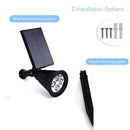 T-SUNRISE Solar Spotlight Outdoor Landscape Lights Waterproof Security Garden Lamp Adjustable for Patio Yard Garden Blue Color