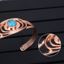Vinterly Magnetic Copper Bracelet Blue Stone Oval Adjustable Open Cuff Bracelets Charm Copper Bracelets & Bangles for Women