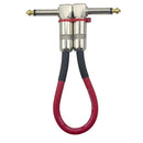6 X  Guitar Patch Pedal Cable 15/21/30cm/ 0.5ft Long with 1/4 Inch 6.35mm Gold Right Angle Plug Different Colors to Choose