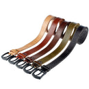 MEDYLA brand mens belt high quality natural genuine leather belts for men hard metal matte black pin buckle real leather belt