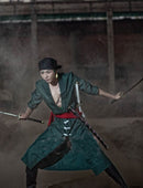 5件套日系动漫《海贼王》罗罗诺亚·索隆角色扮演服动漫万圣节角色扮演长袍套装假发头巾包邮