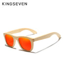 KINGSEVEN 手工竹制太阳镜 男士复古木质墨镜 女士偏光镀膜镜片 眼镜盒
