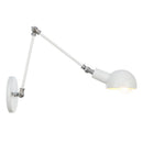 Industrial Adjustable Swing Arm Wall Lamp Reading Bedside Vintage Wandlamp Retro Extendable Led Wall Lights Fexible White Gold