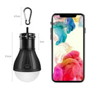 3 LEDs Tent Hanging Lamp 3 Modes LED Bulb Carabiner Bulb Light Portable Lantern Outdoor SOS Camping Lamp Emergency Lighting AAA