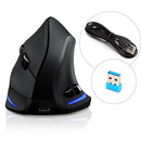 Lefon Vertical Wireless Mouse Game Rechargeable Ergonomic Mouse RGB Optical USB Mice For Windows Mac 2400 DPI 2.4G For PUBG LOL