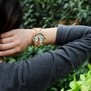 BOBO BIRD 女士木质手表 女士montre femme 竹制表带 蝴蝶彩绘石英表 带木质礼品盒 OEM W-O20
