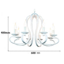 Nordic American Coutry Style Modern Candle Chandelier Lamps Fixtures Vintage White/Black Wrought Iron  Home Lighting E14