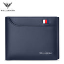 WilliamPOLO 品牌商务男士钱包 真皮双折钱包 银行信用卡包 证件夹 男士零钱包 新