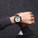 MEGIR Military Sport Watch Men Top Brand Luxury Leather Army Quartz Watches Clock Men Creative Chronograph Relogio Masculino