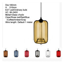 Nordic modern colorful glass bowl pendant lights E27 loft hanging lamps for kitchen living room bedroom restaurant hotel hall