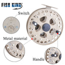 FISH KING 冬季冰钓竿 50/75 厘米 两节钓竿 带渔轮渔线轮 我渔具