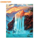 CHENISTORY 墙面艺术家居装饰 40x50 数字油画 DIY 数字油画画布 白发瀑布