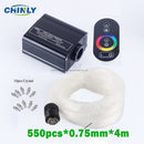 16W RGB Fiber Optic Star Light Ceiling Kit LED Lights Engine RF Touch Control 2m 3m 4m Optical Fiber Cable
