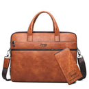 JEEP BULUO Men's Briefcase Bags For 13.3" Laptop Man Business Shoulder Bag Handbags High Quality Leather Office Black