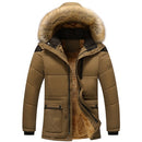 Mountainskin Winter Men's Jackets Thick Fleece 5XL Fur Collar Hooded Men's Coats Casual Jacket Male Outerwear Windproof SA390