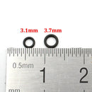 50 PCS Round Rig Rings  Matt Black 3.1mm 3.7mm  Non Reflective Carp Fishing Terminal Tackle Carp Fishing Rig Making Material