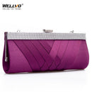 Women Day Clutch Ladies Purse Chain Handbags Women Evening Bag Purple Bride Wedding Party Hand Bags Clutches bolsas mujer XA187C