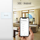 WiFi窗帘开关触控面板涂鸦App遥控电动卷帘百叶窗语音控制Google Home Alexa Echo DIY