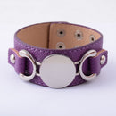 Rainbery  Monogram Leather Bracelet Fashion Jewelry Pulseras 3 Row Multicolor Leather Cuff Bracelet For Women Men