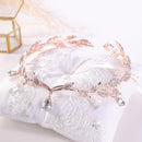 Vintage Crystal Bridal Hair Accessory Wedding Rhinestone Waterdrop Leaf Tiara Crown Headband Frontlet Bridesmaid Hair Jewelry