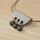 Miredo jewelry wholesale simple ceramic necklaces women's coin wood collar stone boho  necklace pendant free shipping #BY264