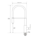 Alba Matt Black Mixer Sink Tap with Spray Head High Arch Single Hole Single Handle Pull Down Sprayer Docking Kitchen Faucet