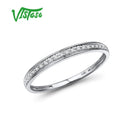 VISTOSO Genuine 14K White/Yellow/Rose Gold Rings For Women Simple Style Eternal Diamond Ring Engagement Anniversary Fine Jewelry