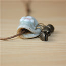 Miredo jewelry wholesale simple ceramic necklaces women's coin wood collar stone boho  necklace pendant free shipping #BY264