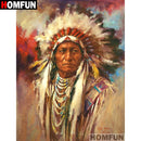 HOMFUN Full Square/Round Drill 5D DIY Diamond Painting "Indian feathers" Embroidery Cross Stitch 5D Home Decor Gift A07074