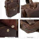 WESTAL Men's Bag Genuine Leather Men's Briefcases Laptop Bag Leather Totes for Document Office Bags for Men Messenger Bags 8002