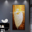Mintura Ballet Dancer Picture Hand Painted Abstract Palette Knife  Oil Paintings On Canvas  Wall Art For Living Room  Home Decor