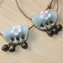 Miredo jewelry wholesale simple ceramic necklaces women's coin wood collar stone boho  necklace pendant free shipping #BY264