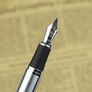 Luxury Brand Jinhao X750 Silver Stainless Steel Fountain Pen Medium 18KGP Nib School Office Name Ink Pens Gift Stationery